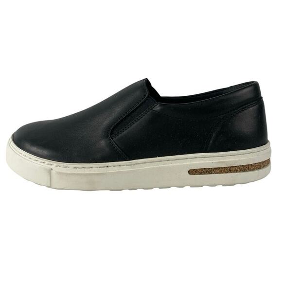 Birkenstock Shoes - Birkenstock Oswego Black Natural Leather Slip On Loafer Sneaker Shoe Size 38 US8